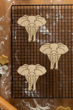 Elephant Cookie Cutter, Biscuit Cutter 3d model