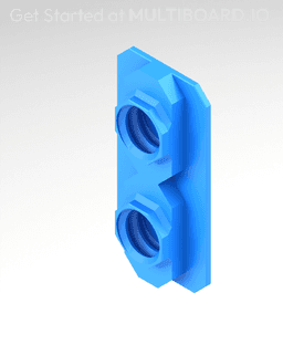 6.25 mm - Dual Bolt-Lock - VHB Tape Mount 3d model