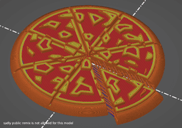 Hairify stringy pizza 3d model
