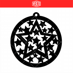 Christmas Star Ornament STL 3d model