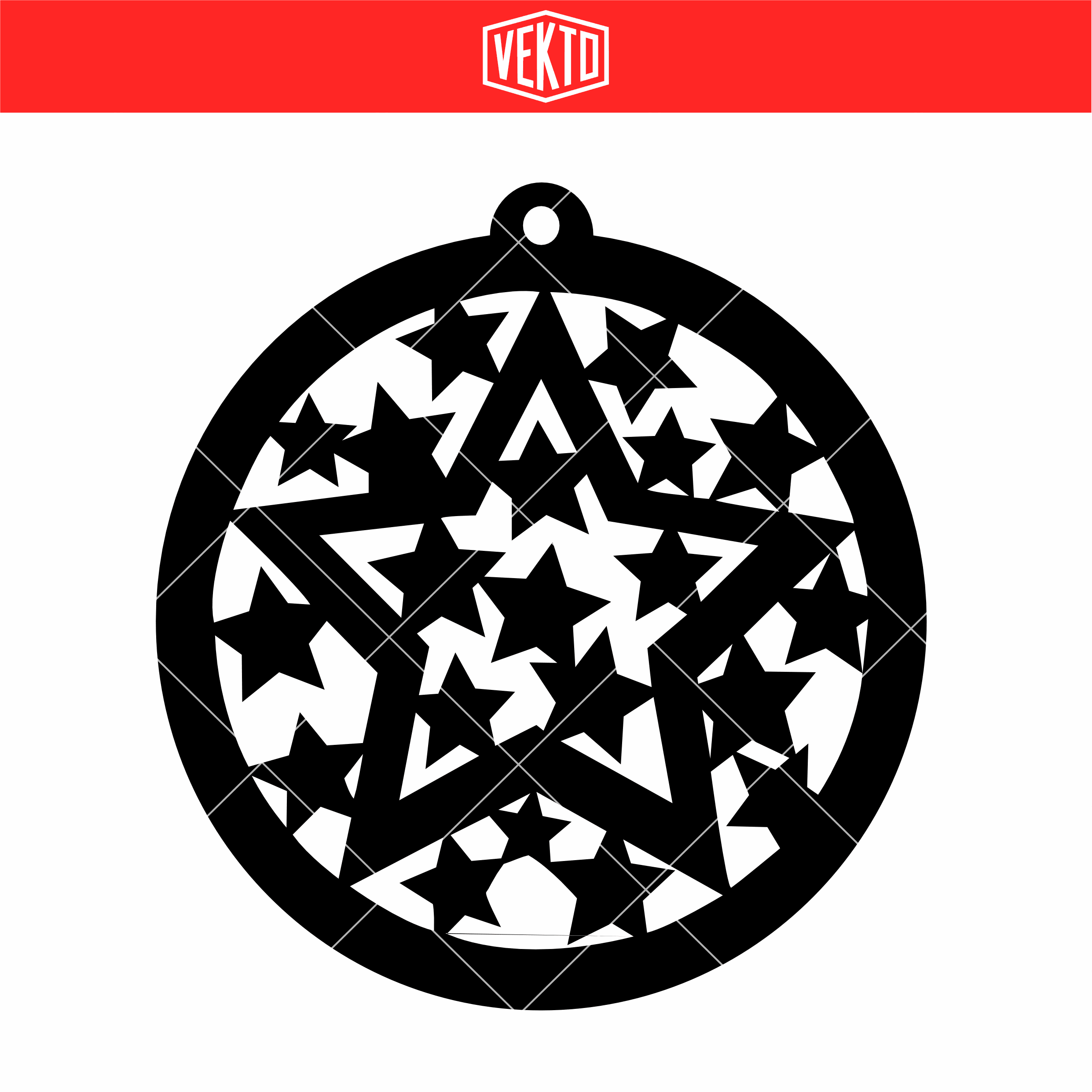 Christmas Star Ornament STL 3d model