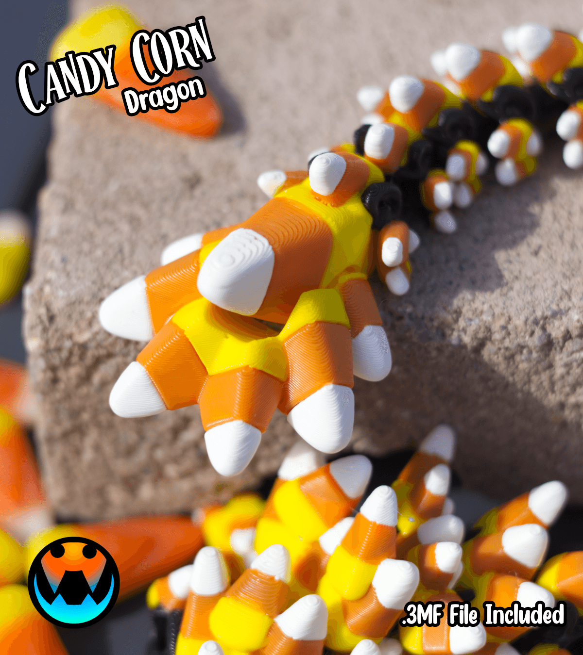 Candy Corn Dragon 3d model