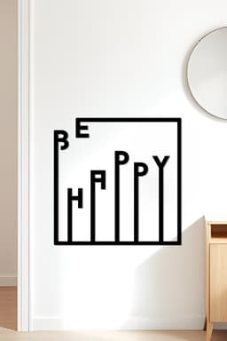 Be Happy Wall Art, Wall Decor, Home Decor 3d model
