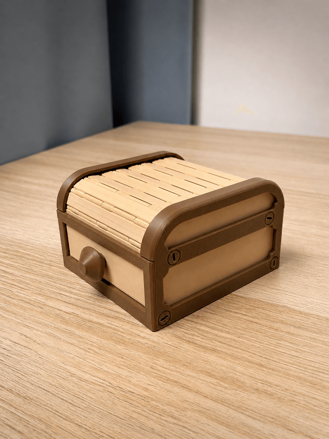 Tambour Box | Roll top Storage | Organizer 3d model