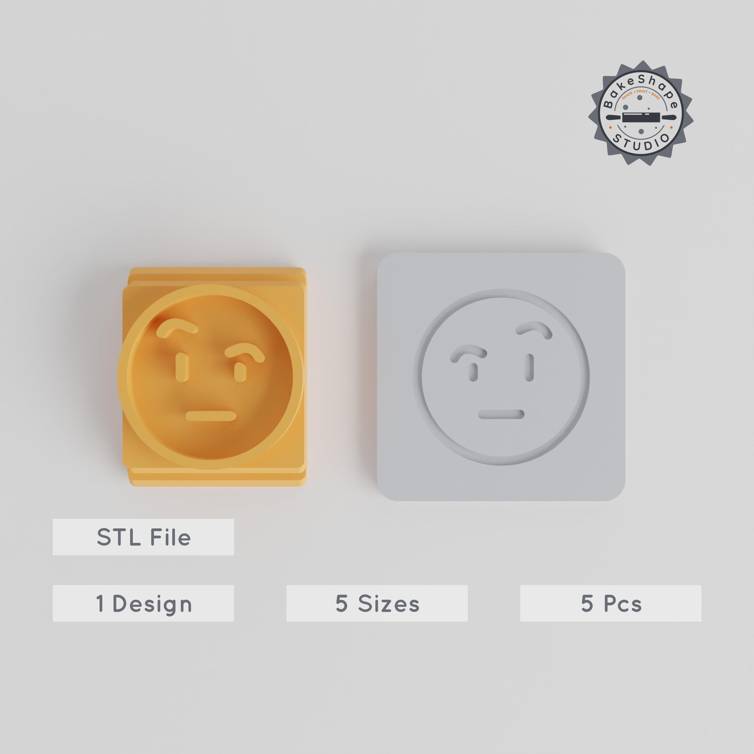 Raised Eyebrow Stamp Tile Set, 5 Sizes, Perfect for Clay, Cookies & Fondant, Create Quizzical Face Expressions PRODUCT_2513 3d model