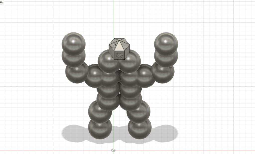 Human made out of balls 3d model