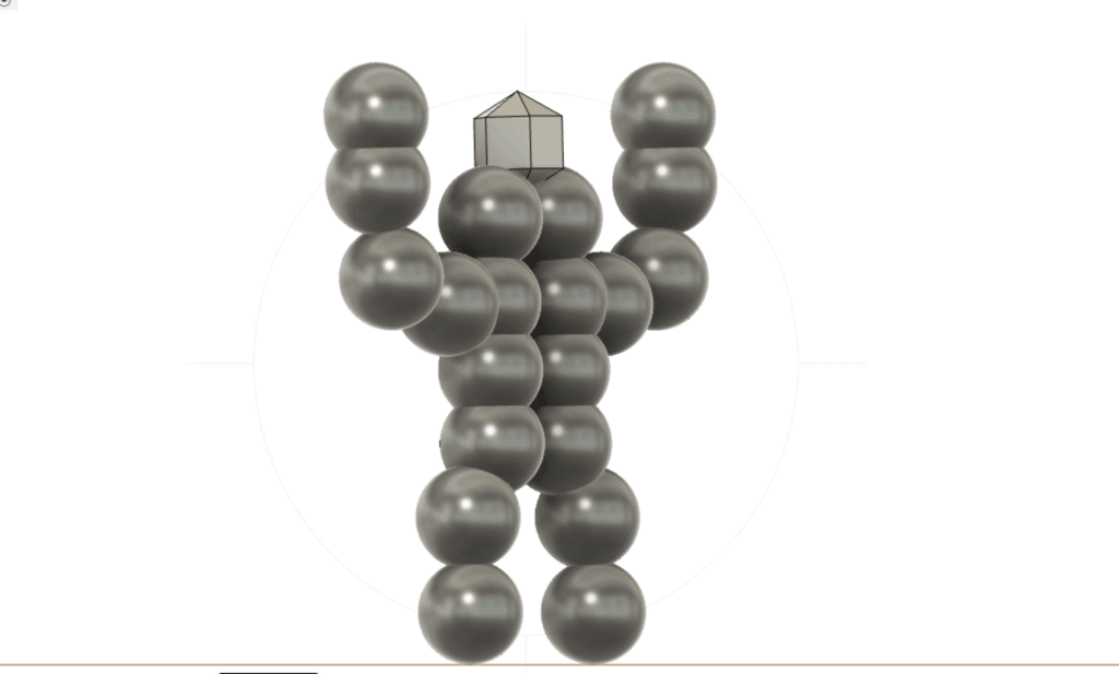 Human made out of balls 3d model