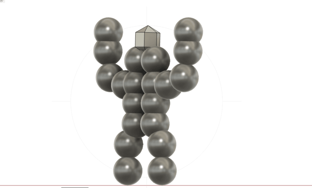 Human made out of balls 3d model