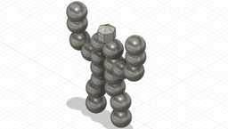 Human made out of balls 3d model