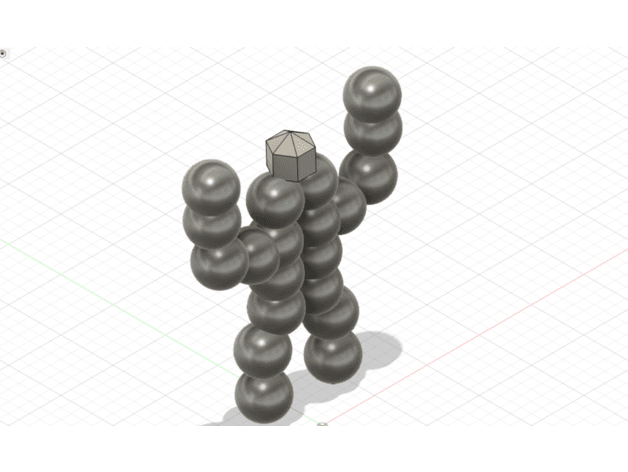 Human made out of balls 3d model