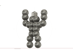 Human made out of balls 3d model