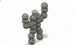 Human made out of balls 3d model