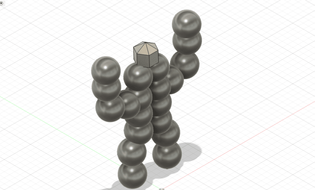Human made out of balls 3d model