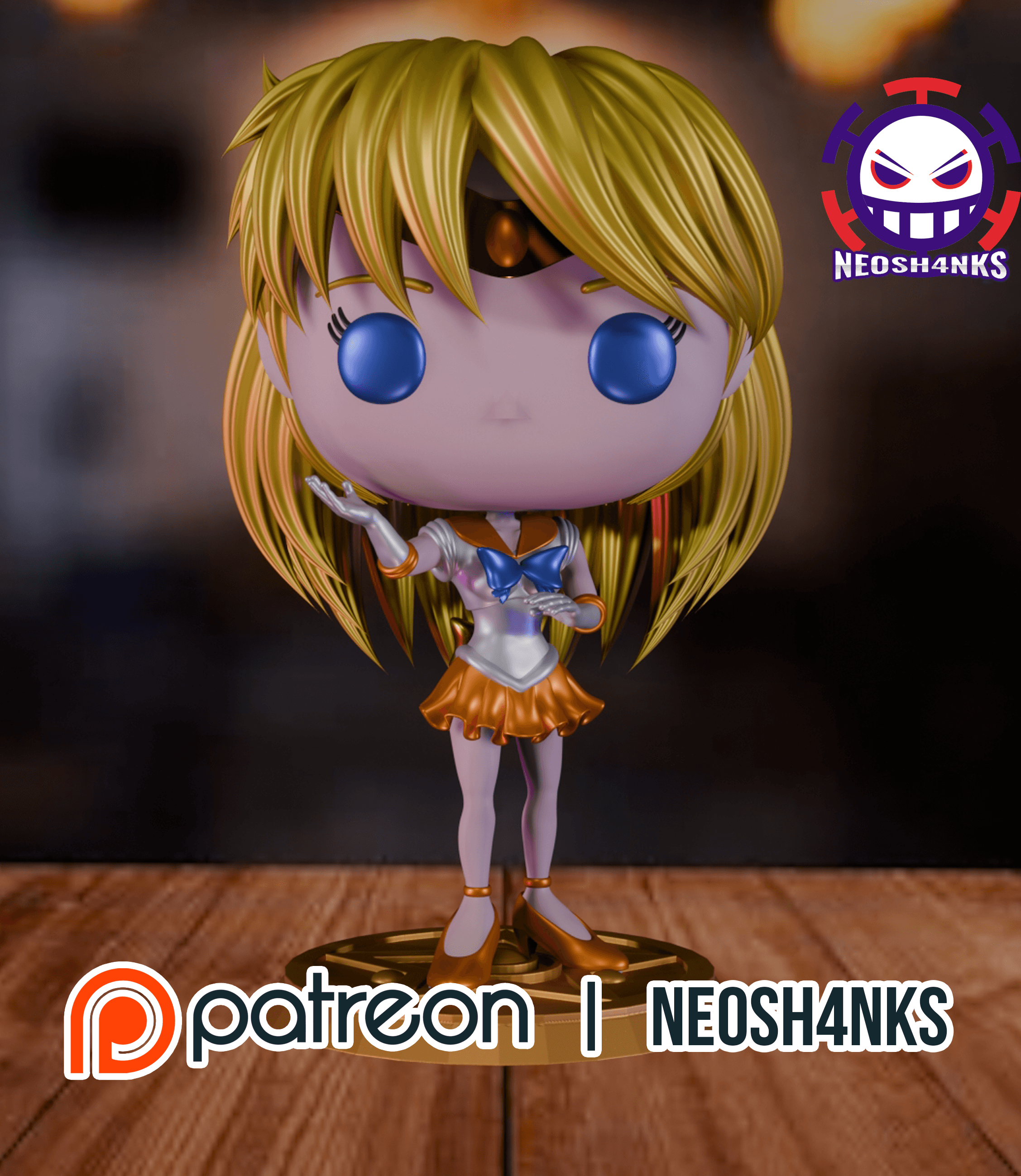 Sailor Venus Funko Style 3d model