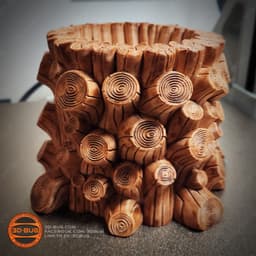 Tree Stump Pen Holder 3d model