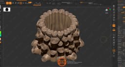 Tree Stump Pen Holder 3d model