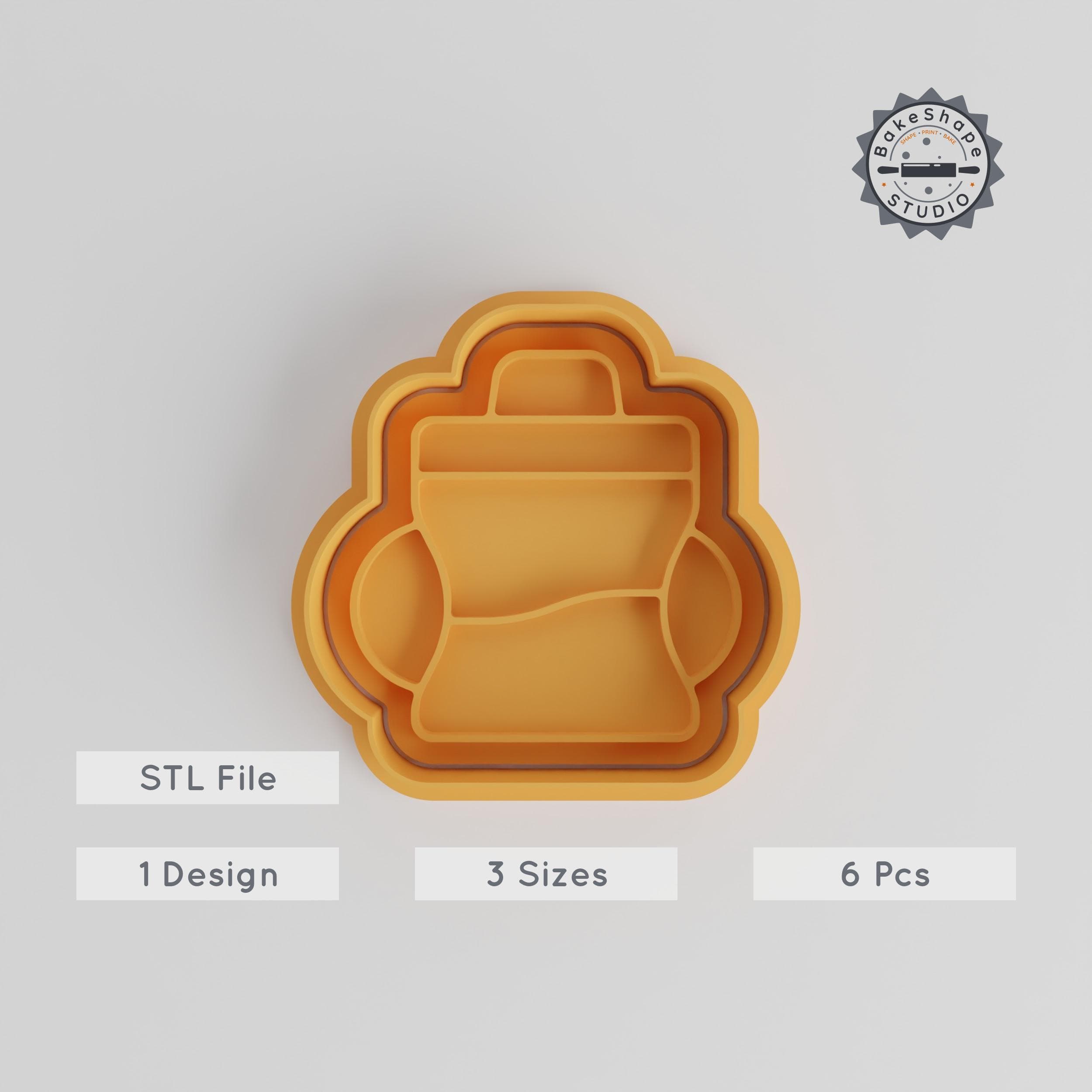Baby Shape Cutter & Stamp, Cookie & Fondant Decor, S/M/L Sizes, 6-Piece Set PRODUCT_3575 3d model