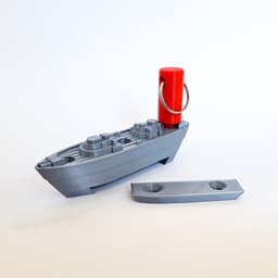 Battleship keychain Holder 3d model
