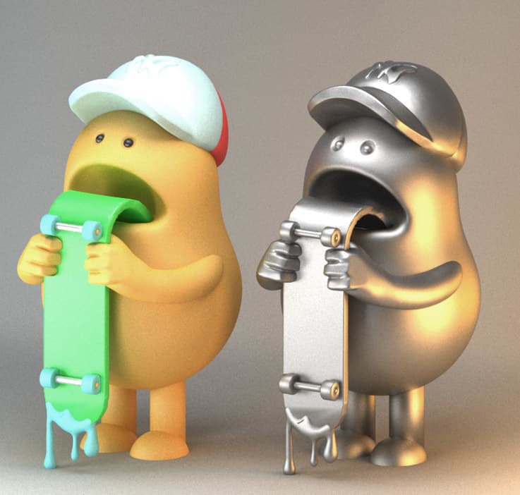 skate board kid 3d model