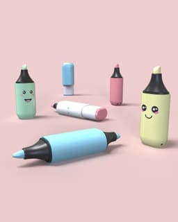 Marker Fidget Clickers Keychain 3d model