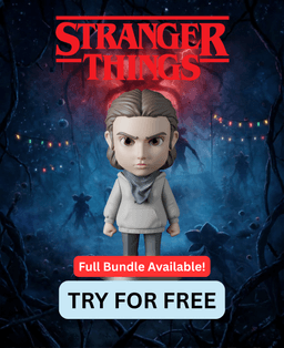 Eleven Stranger Things - Free Sample STL | Full 17-Character Bundle on Profile 3d model