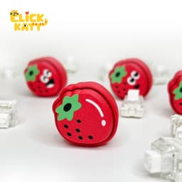 Strawberry - Clicker Fidget Toy Keychain 3d model