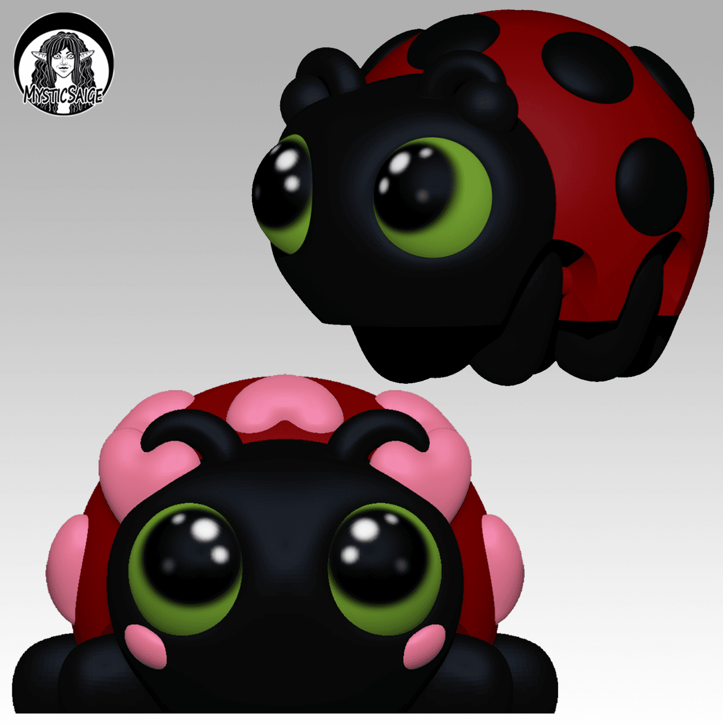 Ladybug Puff - Exclusive Model 3d model