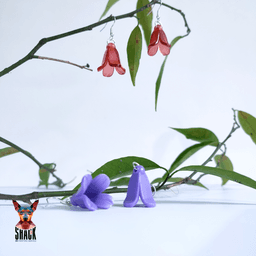 Violet Earrings 3d model