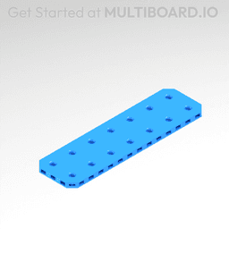 7x2 MU - Small Thread Offset MU - MultiBoard Plate 3d model