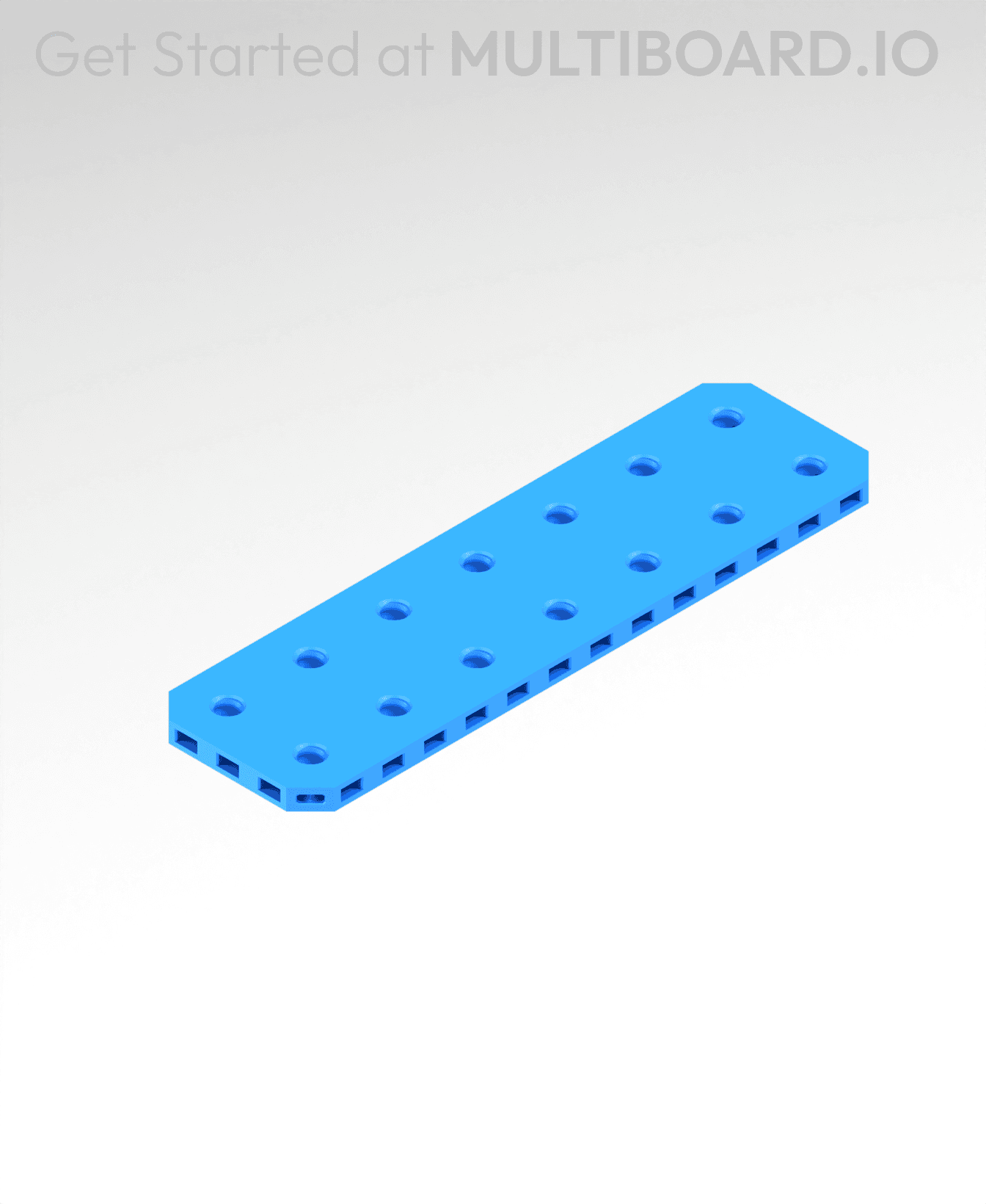 7x2 MU - Small Thread Offset MU - MultiBoard Plate 3d model