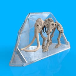 Mammoth Fossil w/ Dissolving Iceberg // VR Sculpt 3d model