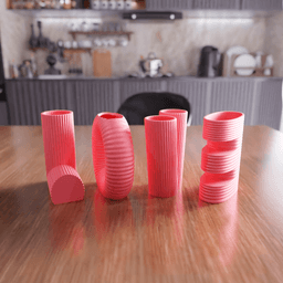 LOVE Letter Vase Set - Romantic Flower Planters 3d model