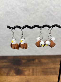 Bald Eagle Earrings 3d model