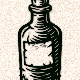 bottle beach wall art home decor 3d model