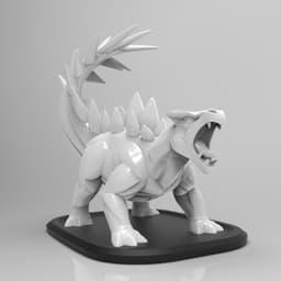 Mystical Stegosaurus Minimalist Sculpture 3d model