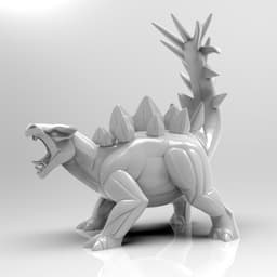 Mystical Stegosaurus Minimalist Sculpture 3d model