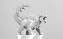 Mystical Stegosaurus Minimalist Sculpture 3d model