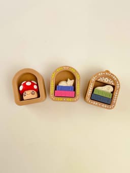 Mini Book Nook Clicker Keychain Fidget Toy Bundle 3d model