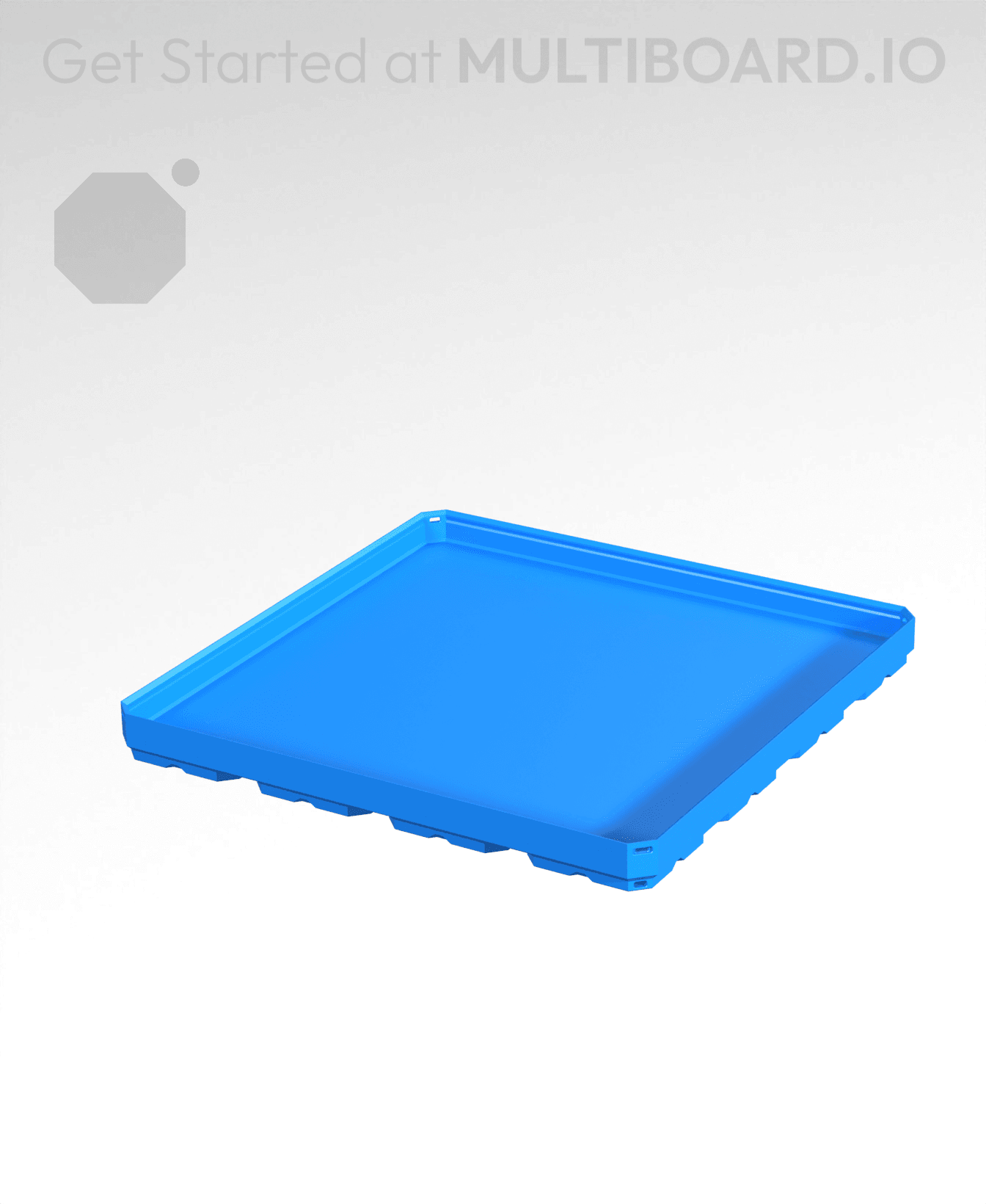 4x4x0.25 CU - Simple Walls - Multibin Shell 3d model