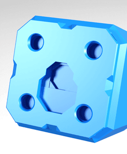 4x4x0.25 CU - Simple Walls - Multibin Shell 3d model