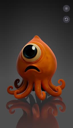 Cute One-Eyed Octopus – Stylized 3D Character 3d model