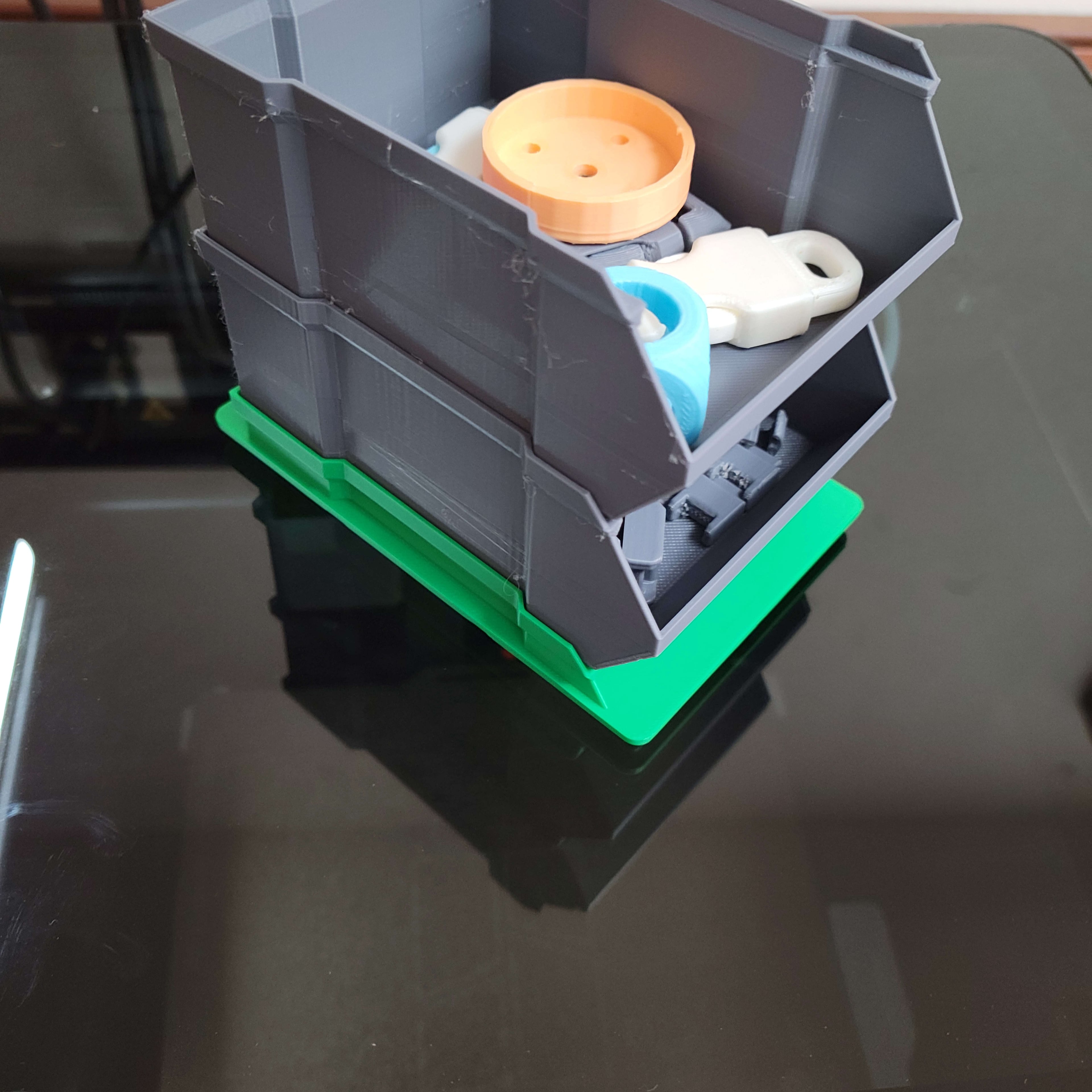 Gridfinity 2x3 Stackable box adapter 3d model