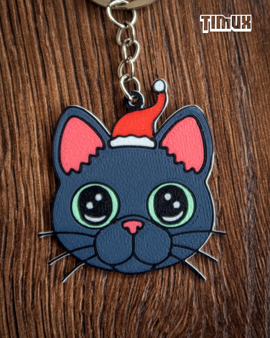 CAT KEYCHAIN - CHRISTMAS ORNAMENT 3d model