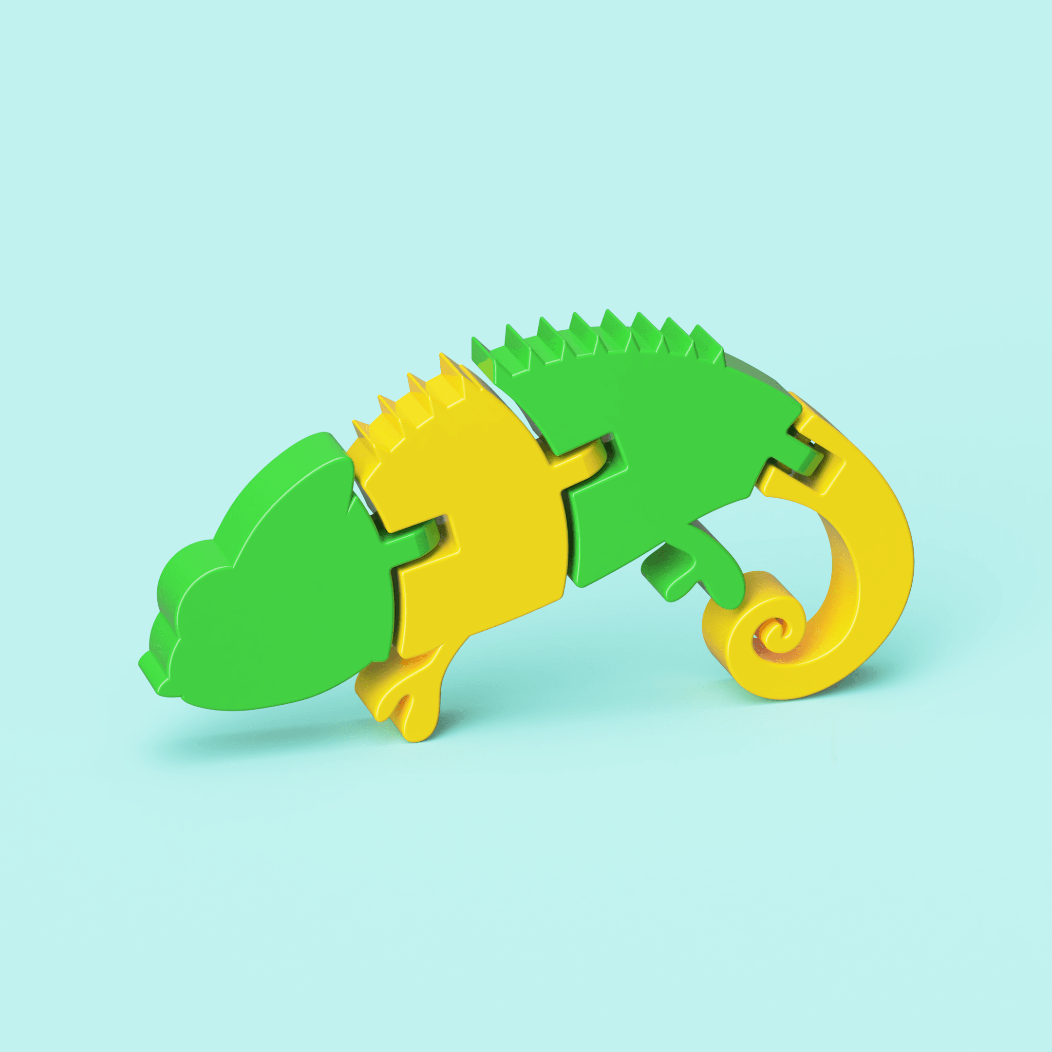 Articulated Chameleon 3d model
