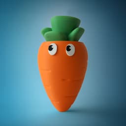 Carlo the Carrot Container 3d model