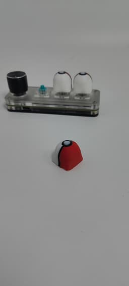 Pokeball cape Keycaps 3d model