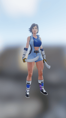 Chinese Modern Sword Fighter Woman v2 3d model