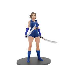 Chinese Modern Sword Fighter Woman v2 3d model