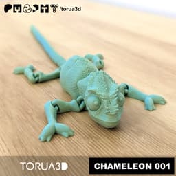 Articulated Chameleon 001 - STL File - Reptile 3d model