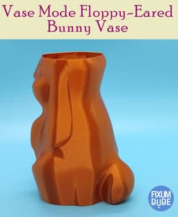 Floppy-Eared Bunny Spiral Vasemode Vase 3d model